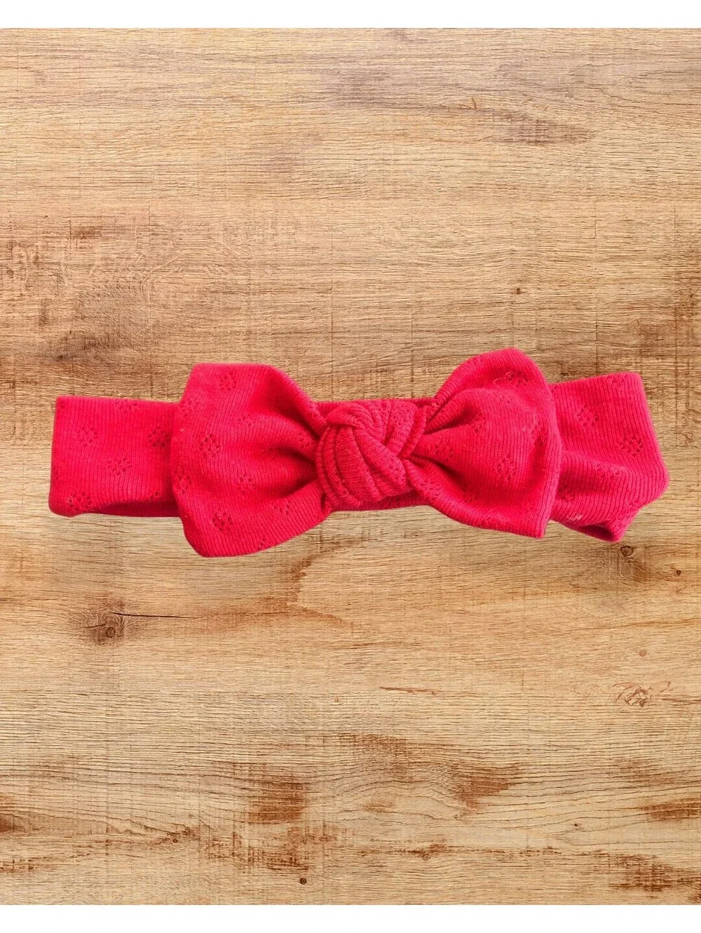 Baby Girl Red Headband Bundle of 4 Bow Gingham Stretch Hair Accessories